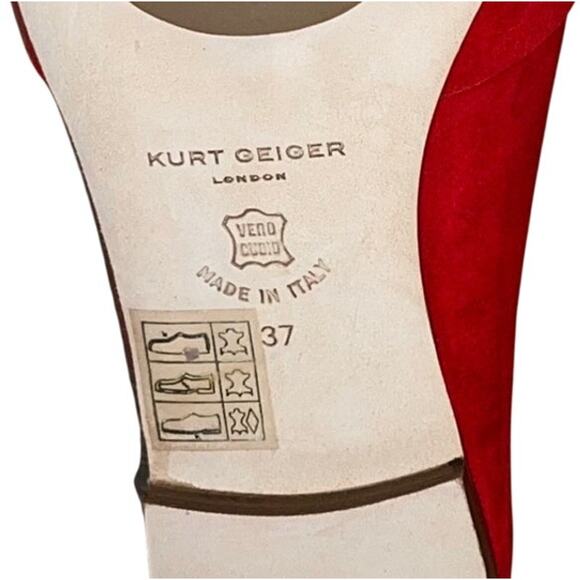 Kurt Geiger Loafers Kenner Suede Flats Slip On Buckle - Picture 9 of 10